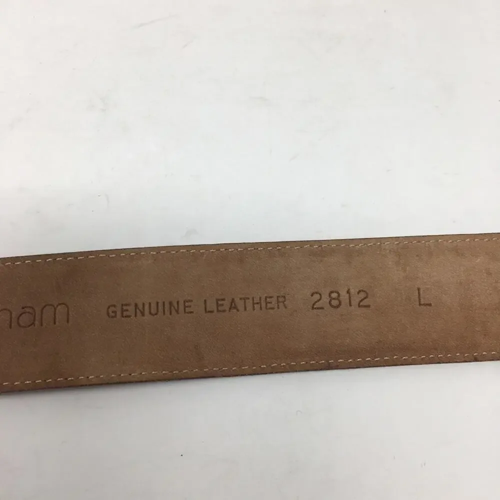 Jennifer Graham Brown Genuine Leather Western Boho Belt Large